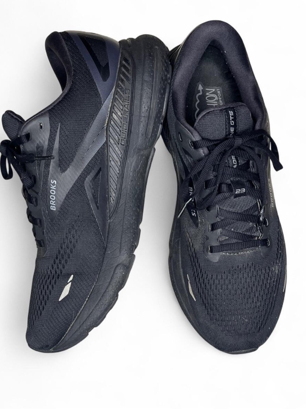 Brooks Adrenaline GTS 23 Running Shoes Men 10.5 Black Athleisure Walking Sneaker